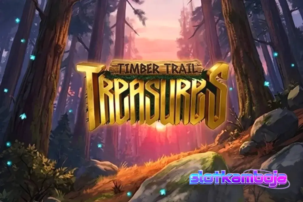 Pemandangan hutan mistis dengan simbol satwa liar di slot Timber Trail Treasures